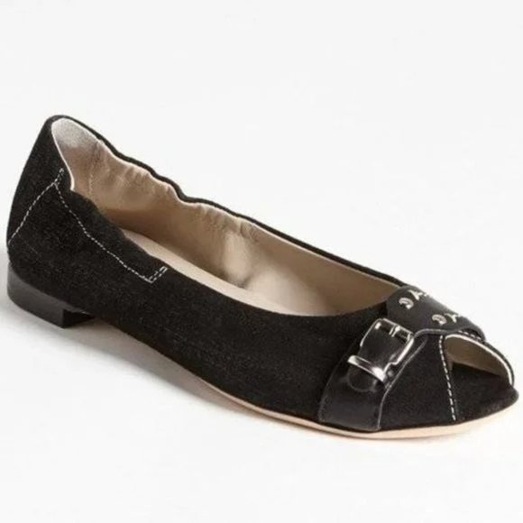 Attilio Giusti Leombruni Shoes - AGL Attilio Giusti Leombruni Shimmer Suede Peep Toe Ballet Flats Shoes 6